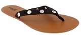 Capelli New York Canvas Upper With Flat Studs Ladies Flip Flop