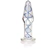 Pyrex Glass Butt Plug Blue Helix