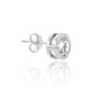 Sterling Silver CZ Bezel-set 8mm Men's Stud Earring (SINGLE)