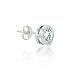 Sterling Silver CZ Bezel-set 8mm Men's Stud Earring (SINGLE)