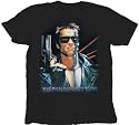 Terminator Movie Half Cyborg Black T-shirt