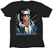 Terminator Movie Half Cyborg Black T-shirt Image