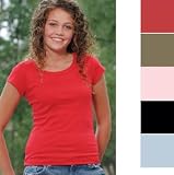 Bella Baby Rib Short Sleeve Scoop Neck T-Shirt
