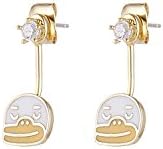 Kakao Friends Tube Crystal Earrings for Women Ladies Gift
