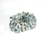 Perfect Colored 7.25 Strech Bracelet with Jasper and Amazonite Chips