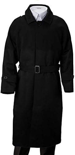 Franco Palino Little Boys' Dressy Trench Coat with Belt Water Proof Black Navy