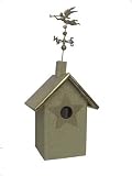 New Rosso's International Angel Birdhouse Hand Crafted Copper Roofs Kiln Dried Hardwood