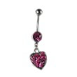Valentine Heart with Hot Pink CZ Inside