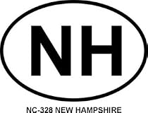 NEW HAMPSHIRE Oval Bumper Sticker