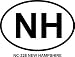 NEW HAMPSHIRE Oval Bumper Sticker