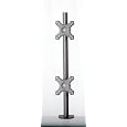 Vertical Dual LCD Monitor Stand Holds Up to 24 Inch Monitors