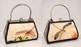 Women's Art Bag Handbag Purse with Dragonfly Design