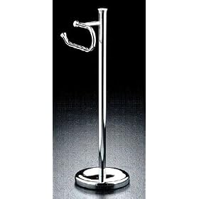 <b>CHROME Euro Pedestal TOILET PAPER HOLDER hook bath</b>