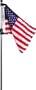 Seasense Flag Pole with Us Flag Telescoping