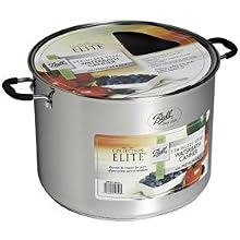 Ball Jar Collection Elite Stainless-Steel 21-Quart Waterbath Canner with Rack and Glass Lid