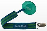 BooginHead Pacifier Holder, Blue Green Stripe