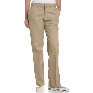 Buy Dickies Ladies Wrinkle Resistant Flat Front Twill Pant With Stain Release Finish by Dickies
