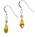 Amber Swarovski Crystal Sterling Silver Earrings by SilverChicks