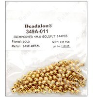 Beadalon Crimp Covers 4mm 144pc Gold