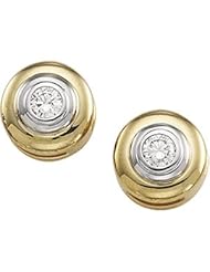 Pair 1/5 CT TW 14K Yellow Gold Diamond Solitaire Earring