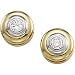 14K Gold Two Toned Diamond Stud Earrings (1/5 cttw, G-H Color, S1 Clarity)