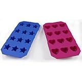 Progressive International Set of 2 Heart and Stars Flexible Ice Trays