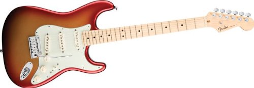 Fender American Deluxe Stratocaster Electric Guitar Sunset Metallic Maple Neck