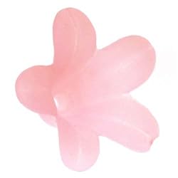 Lucite Lily Bell Flowers Matte Rose Pink Light Weight 12mm X 7mm (10)