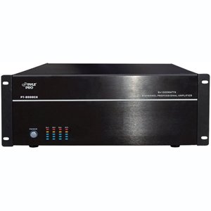 PYLE PT8000CH Rack Mount 8000-Watt 8 Channel Stereo/Mono Amplifier.