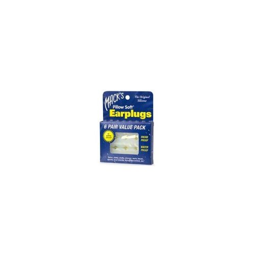 Mack's Pillow Soft Silicone Earplugs, Value Pack, 6 pr