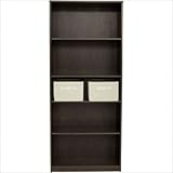 Ameriwood 5 Shelf Wood Bookcase in Black Castle Finish