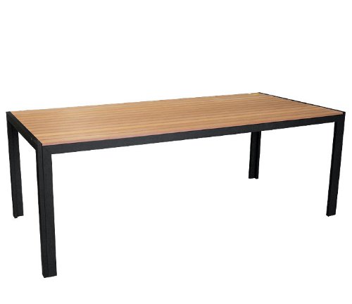 Gartentisch Aluminium / Non-Wood – 205x90cm