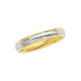 18K Yellow Gold and Platinum Comfort-Fit Band