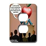 Londons Times Funny Science Cartoons - Fruit-Human Genome Experiment Gone Bad - Light Switch Covers - 2 plug outlet cover