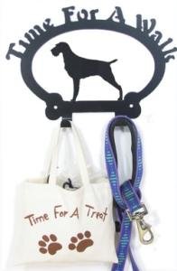 Dog Leash Hook - German Wire Hair Pointer (Time for a Walk)