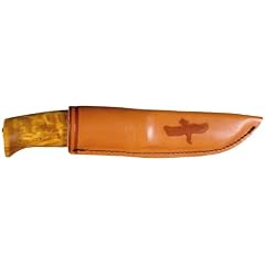 Helle Messer Helle Outdoormesser, Modell 4 Fjellkniven, Dreilagenstahl, masurische Birke, Lederscheide 166410