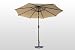 Solar Powered 9\' Tan Patio Umbrella with Tilt 32 Super Bright LED Lights