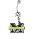 Michigan Wolverines Sexy Belly Navel Ring