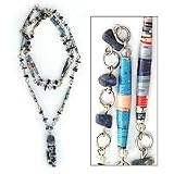 Sodalite long necklace, 'Love Story'