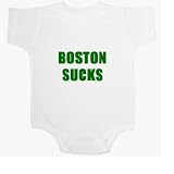 Boston Sucks 3 Baby Ultrasoft Onesie
