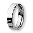 Flat Rounded Edge Polished Tungsten Carbide Ring (6.0 mm) - Sizes 6-13