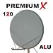 Antenne PremiumX 120cm Alu in Hellgrau SAT Spiegel Schüssel Aluminium NEU