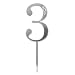 Kitchen & Housewares : Rhinestone Number Cake Topper - 3