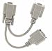 Serial RS232 DB9 Female to 2 Male Splitter 8 inch