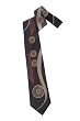 Loose Change Woven Tie in black, taupe