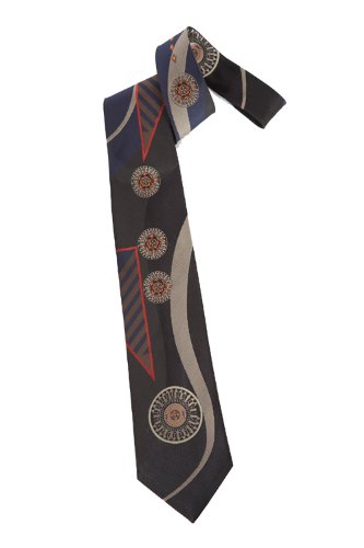 Loose Change Woven Tie in black, taupe