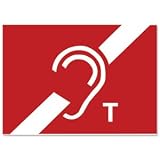 Stewart Superior Hearing Loop Tactile Sign W150xH200mm Ref HLS001SAV