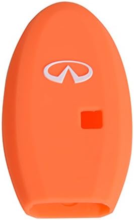 Orange Protecting Bag Silicone key Case Cover For 4 Buttons Infiniti Smart Key Case Shell G series G37 JX35 Q series Q50 Q60S Q70L QX EX FX M series