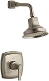 KOHLER K-T16234-4-BV Margaux Rite-Temp Shower Faucet Trim with Lever handle, Vibrant Brushed Bronze 