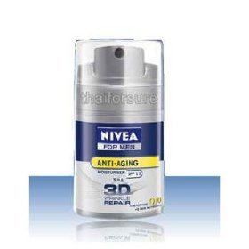 Nivea for Men 3d Q10 Anti-aging Moisturiser 5 in 1 Spf15 New 50ml. Product of Thailand